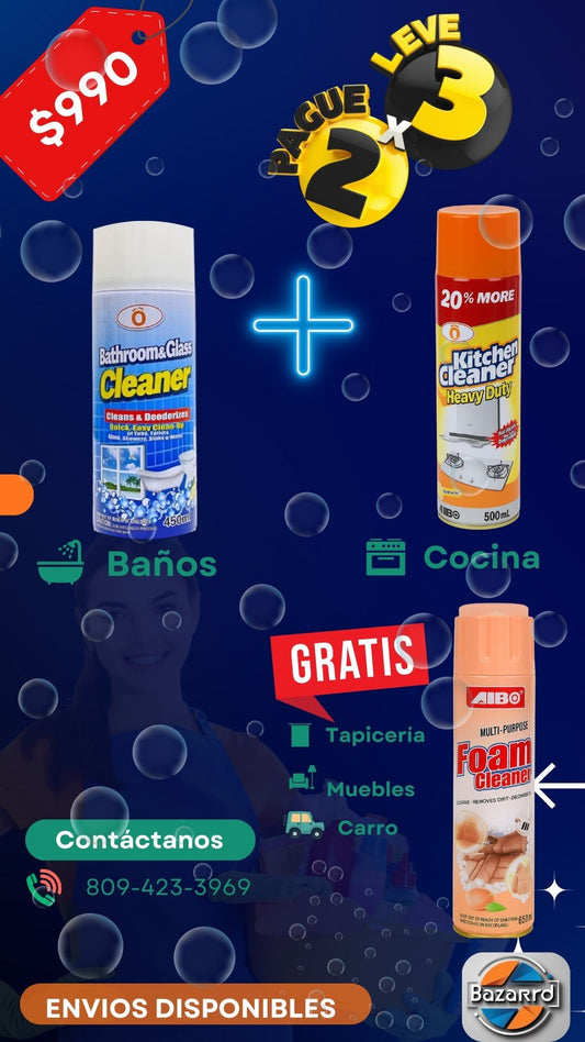 ESPUMAS LIMPIADORAS !! Paga 2 y Lleva 3